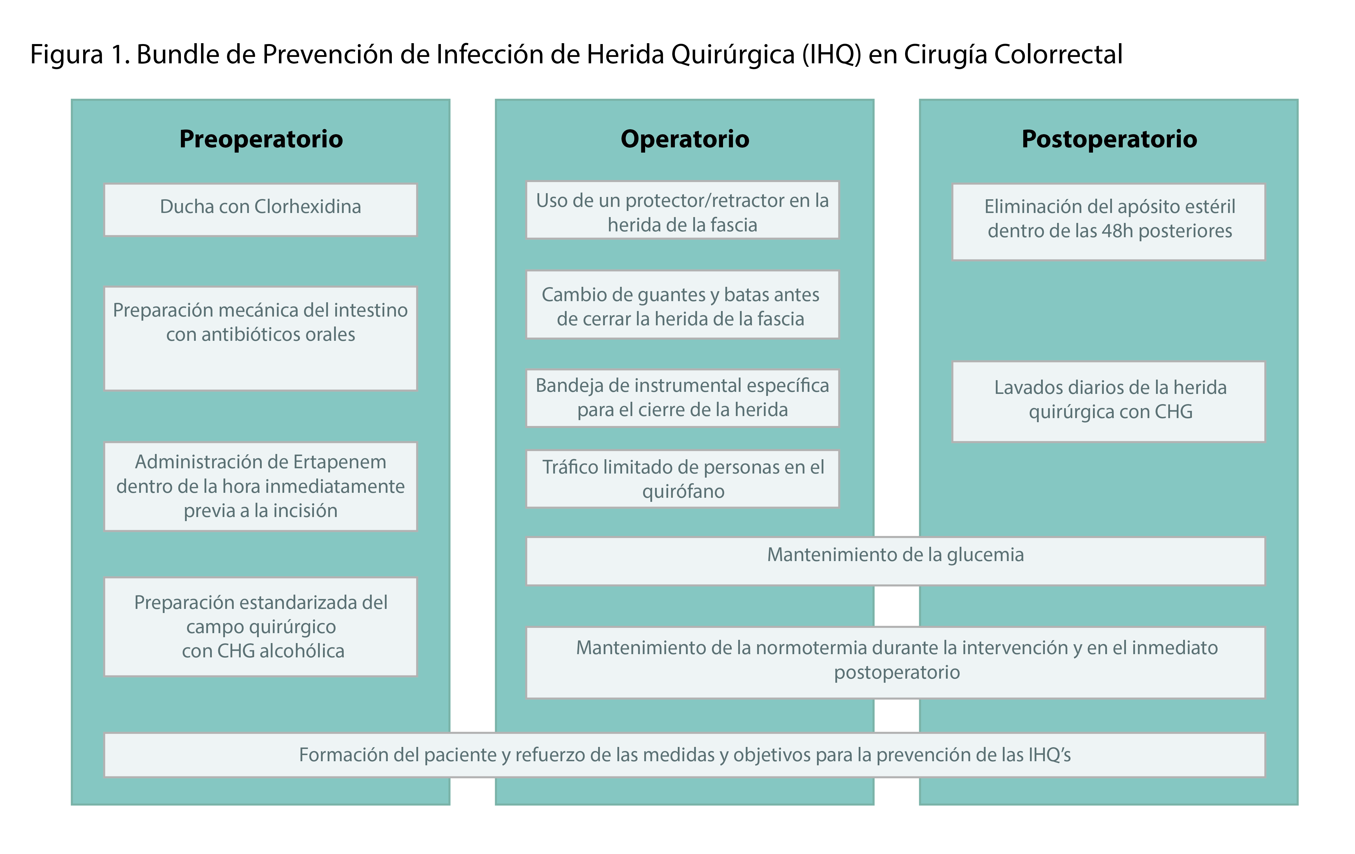 Bundle de Prevención de Infección de Herida Quirúrgica (IHQ) en Cirugía Colorrectal